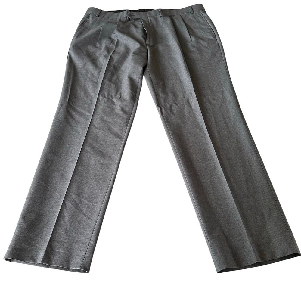 NEW Ralph Lauren Mens Dress Pants Charcoal Total Comfort Trousers 42W X 30L Wool
